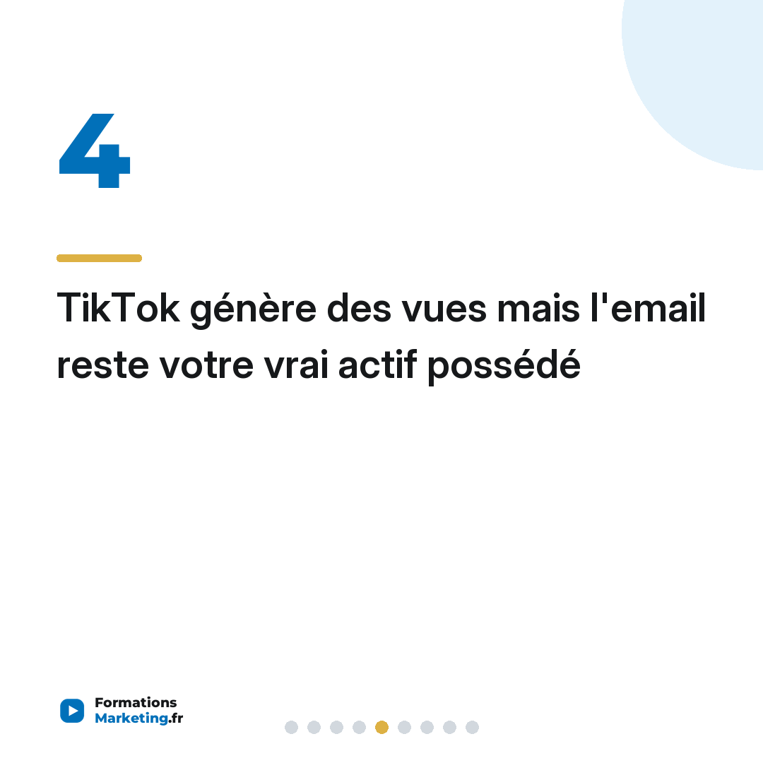 TikTok génère des vues mais l'email reste votre vrai actif possédé