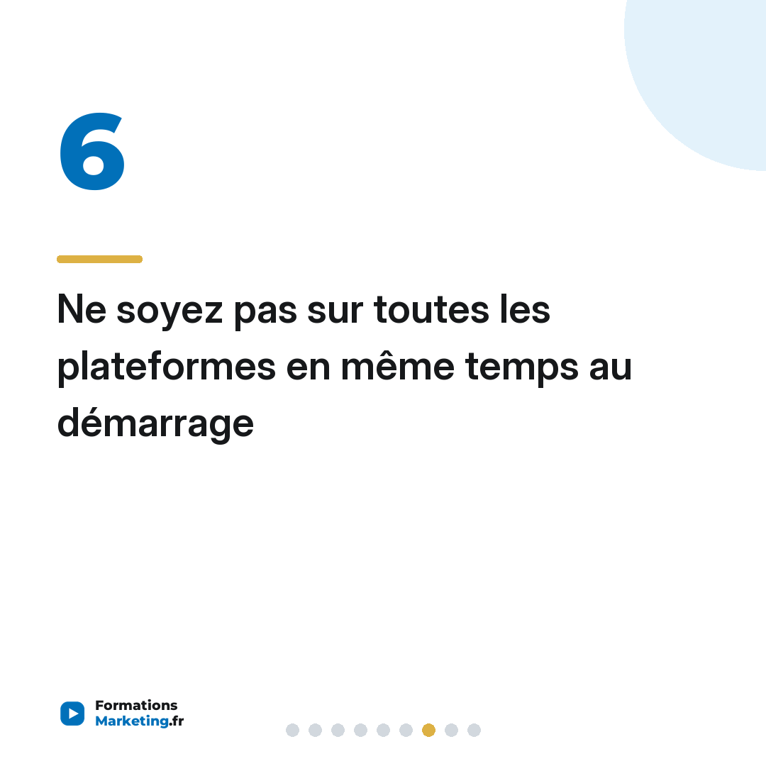 Ne soyez pas sur toutes les plateformes en même temps au démarrage