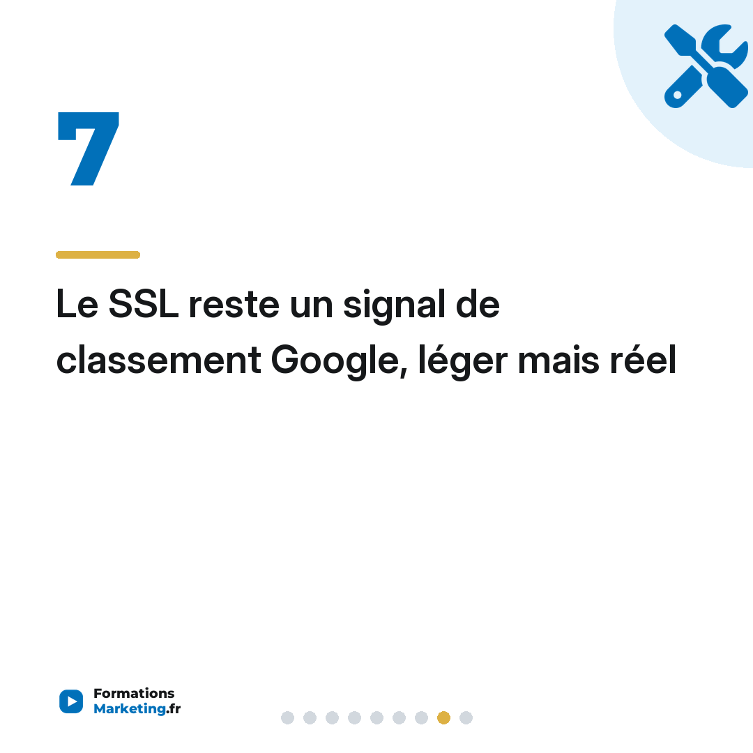 Le SSL reste un signal de classement Google, léger mais réel
