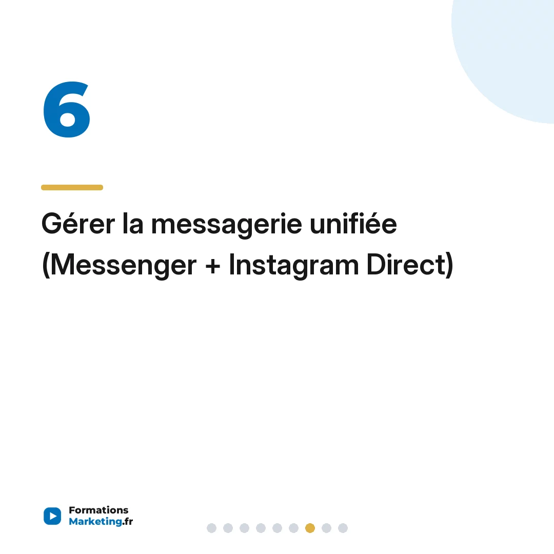 Gérer la messagerie unifiée (Messenger + Instagram Direct)