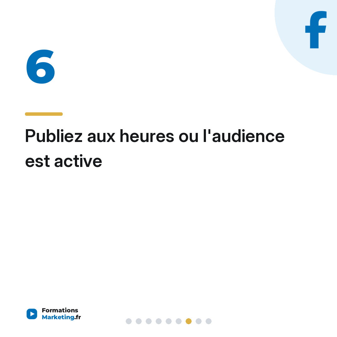 Publiez aux heures ou l'audience est active