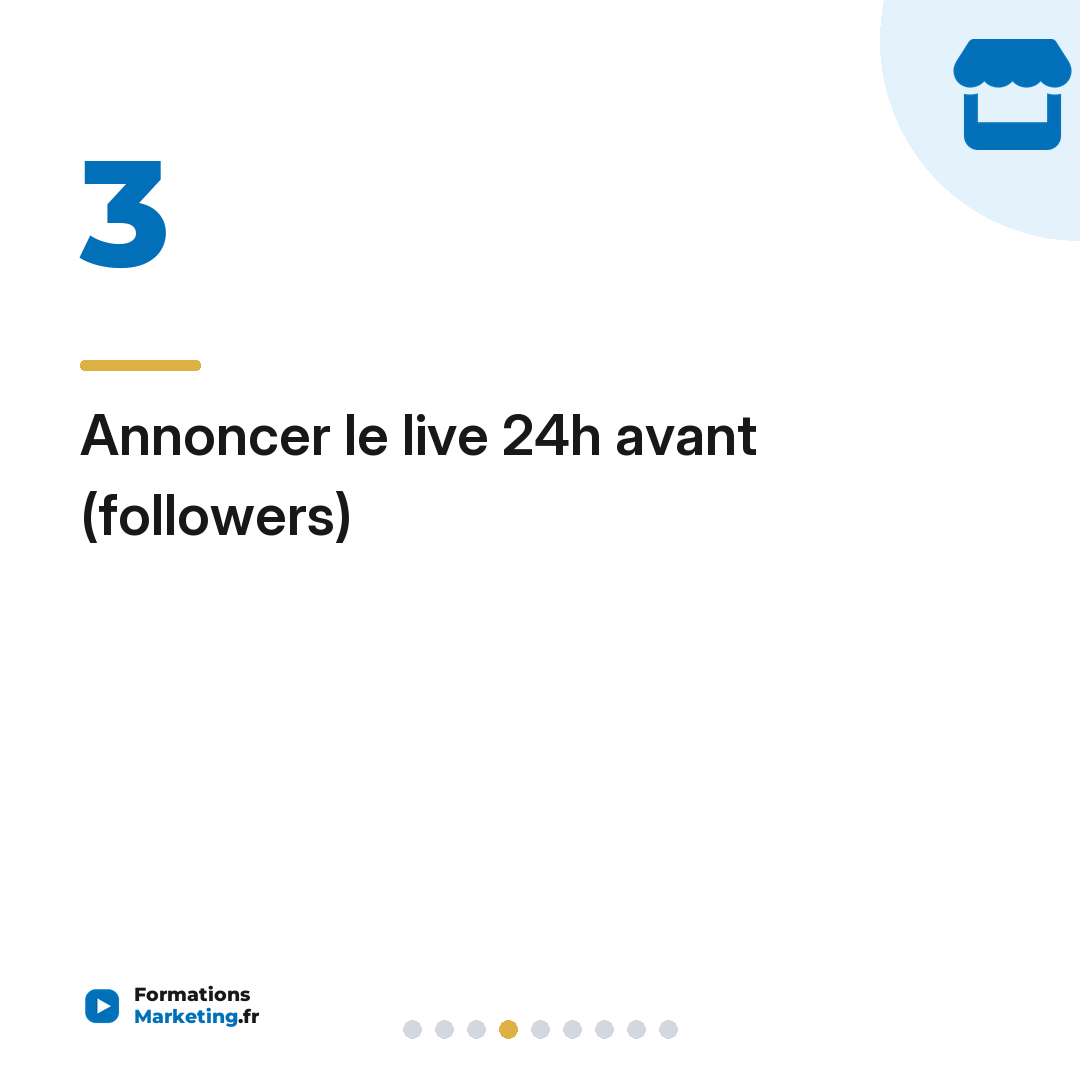 Annoncer le live 24h avant (followers)