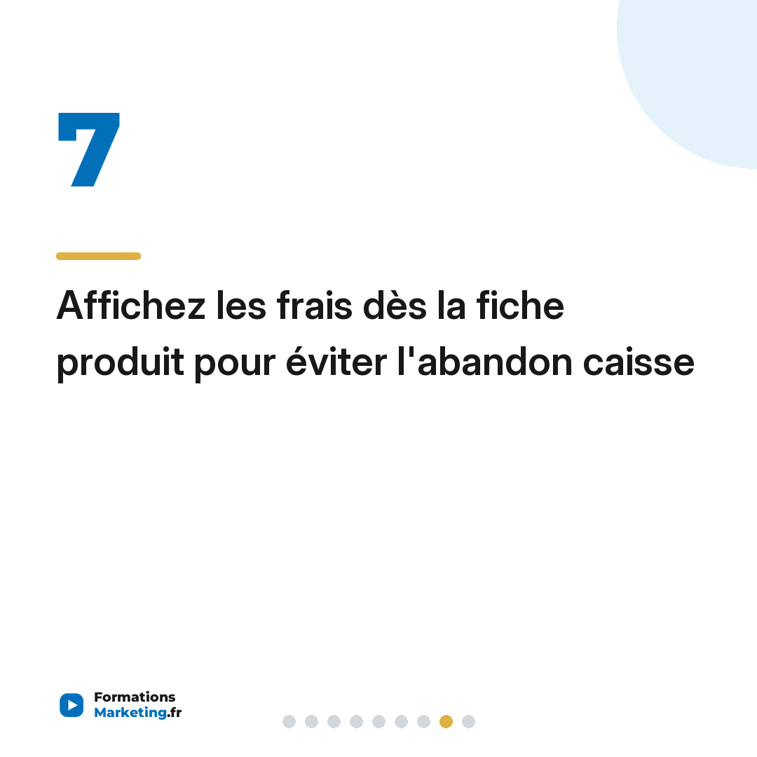 Affichez les frais dès la fiche produit pour éviter l'abandon caisse