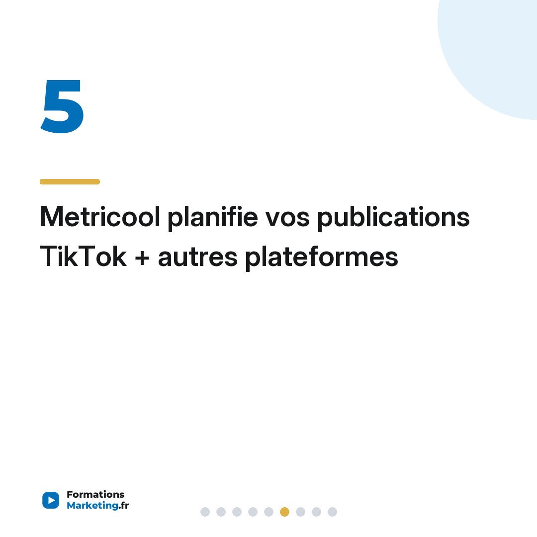 Metricool planifie vos publications TikTok + autres plateformes