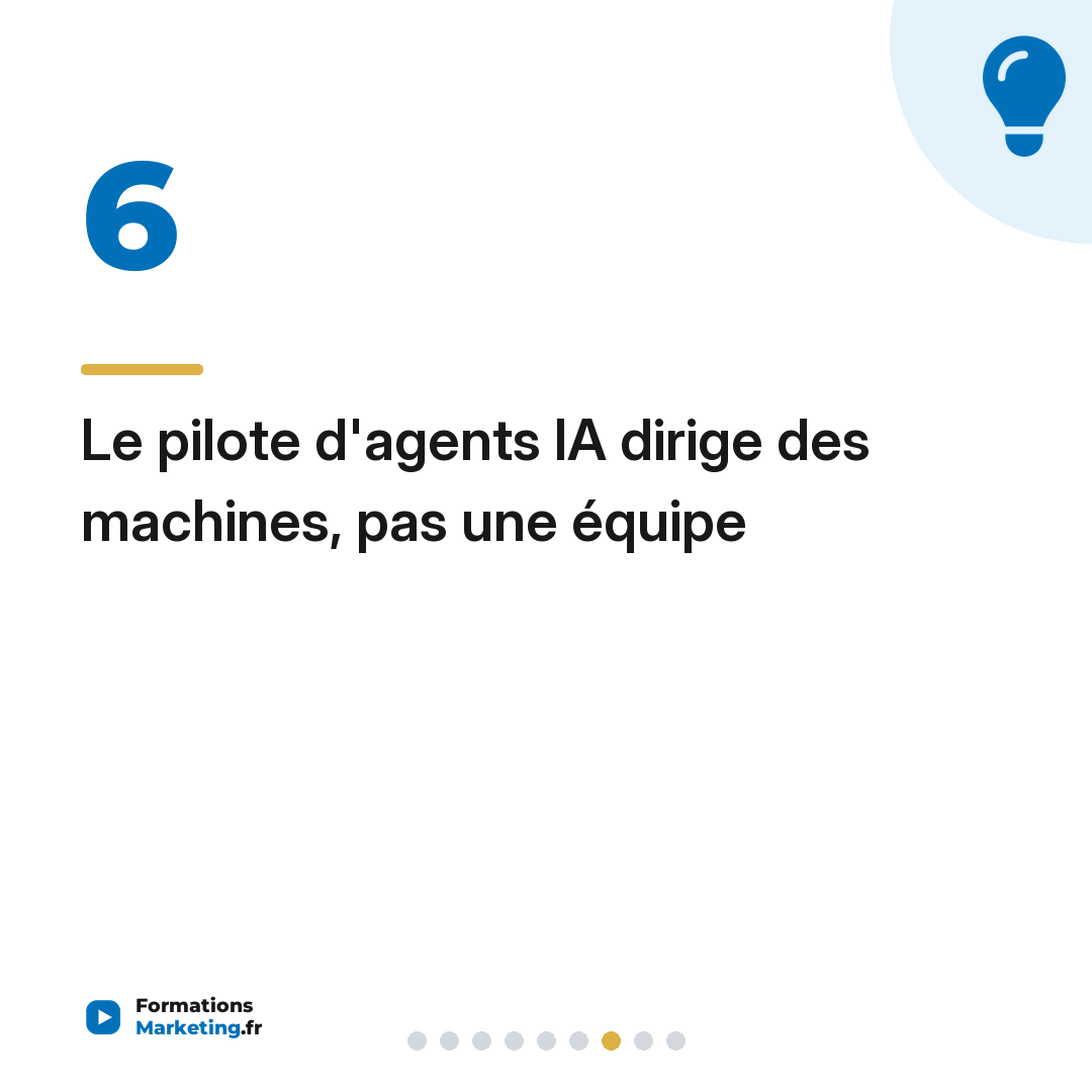 Le pilote d'agents IA dirige des machines, pas une équipe