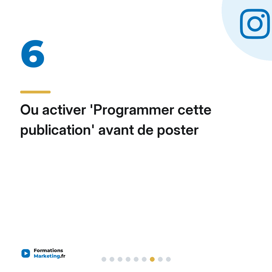 Ou activer 'Programmer cette publication' avant de poster