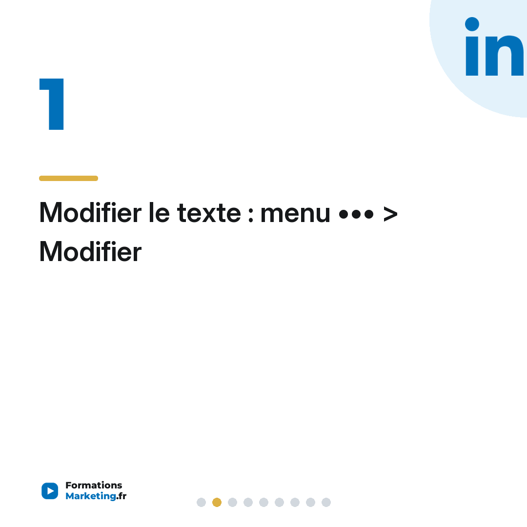 Modifier, supprimer et planifier ses publications LinkedIn