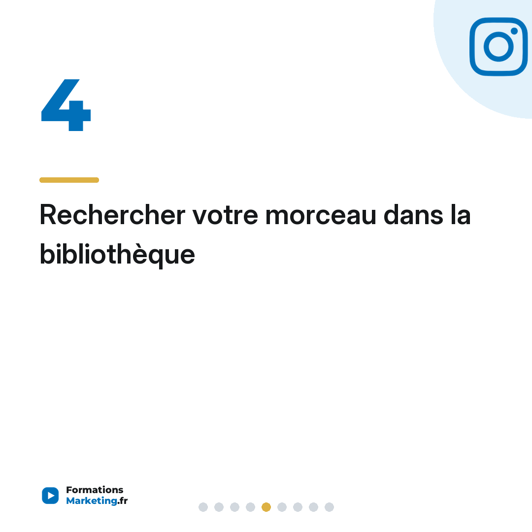 Rechercher votre morceau dans la bibliothèque