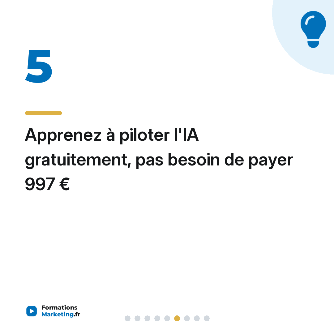 Apprenez à piloter l'IA gratuitement, pas besoin de payer 997 €