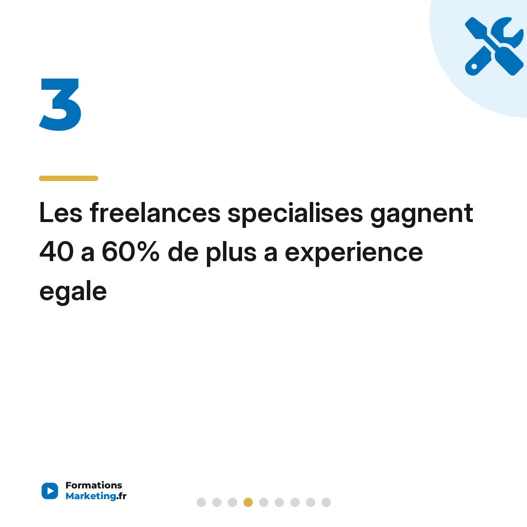 Les freelances specialises gagnent 40 a 60% de plus a experience egale