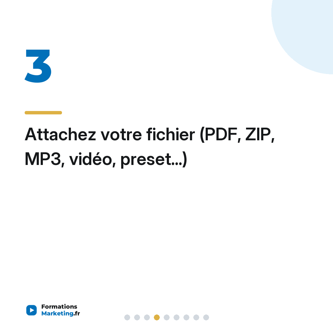 Attachez votre fichier (PDF, ZIP, MP3, vidéo, preset...)