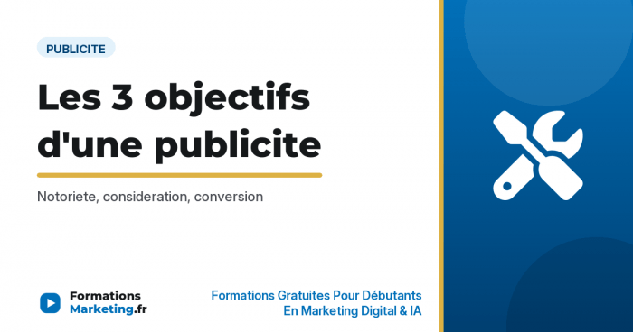 objectifs publicite types vignette Les 3 objectifs d'une publicite : notoriete, consideration, conversion - formationsmarketing.fr