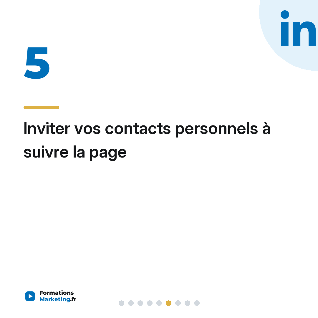 Inviter vos contacts personnels à suivre la page