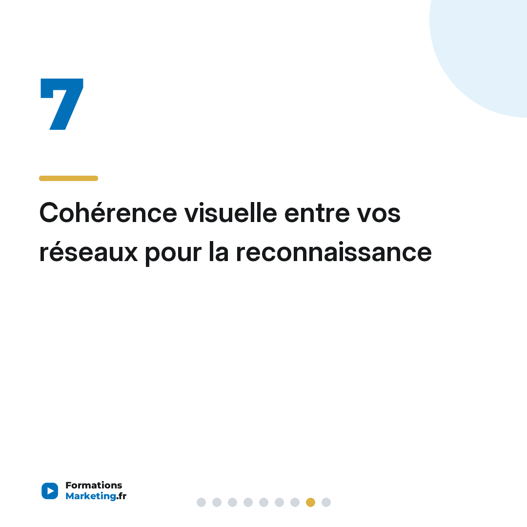 Cohérence visuelle entre vos réseaux pour la reconnaissance