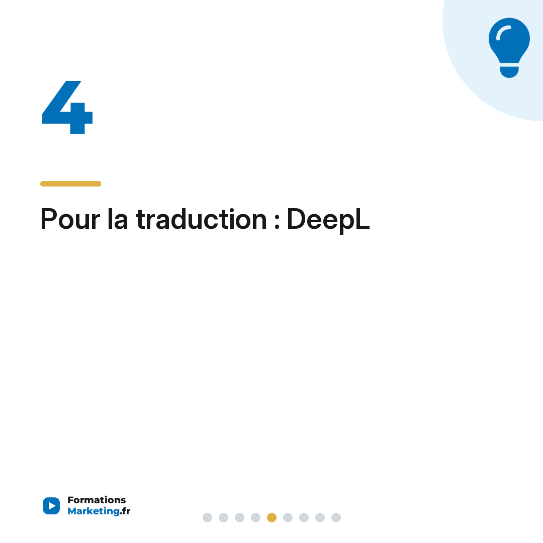 Pour la traduction : DeepL