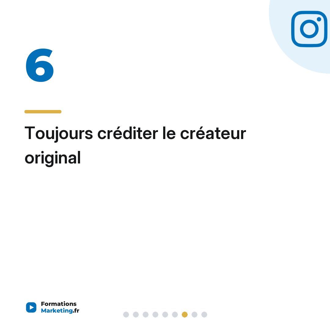 Toujours créditer le créateur original