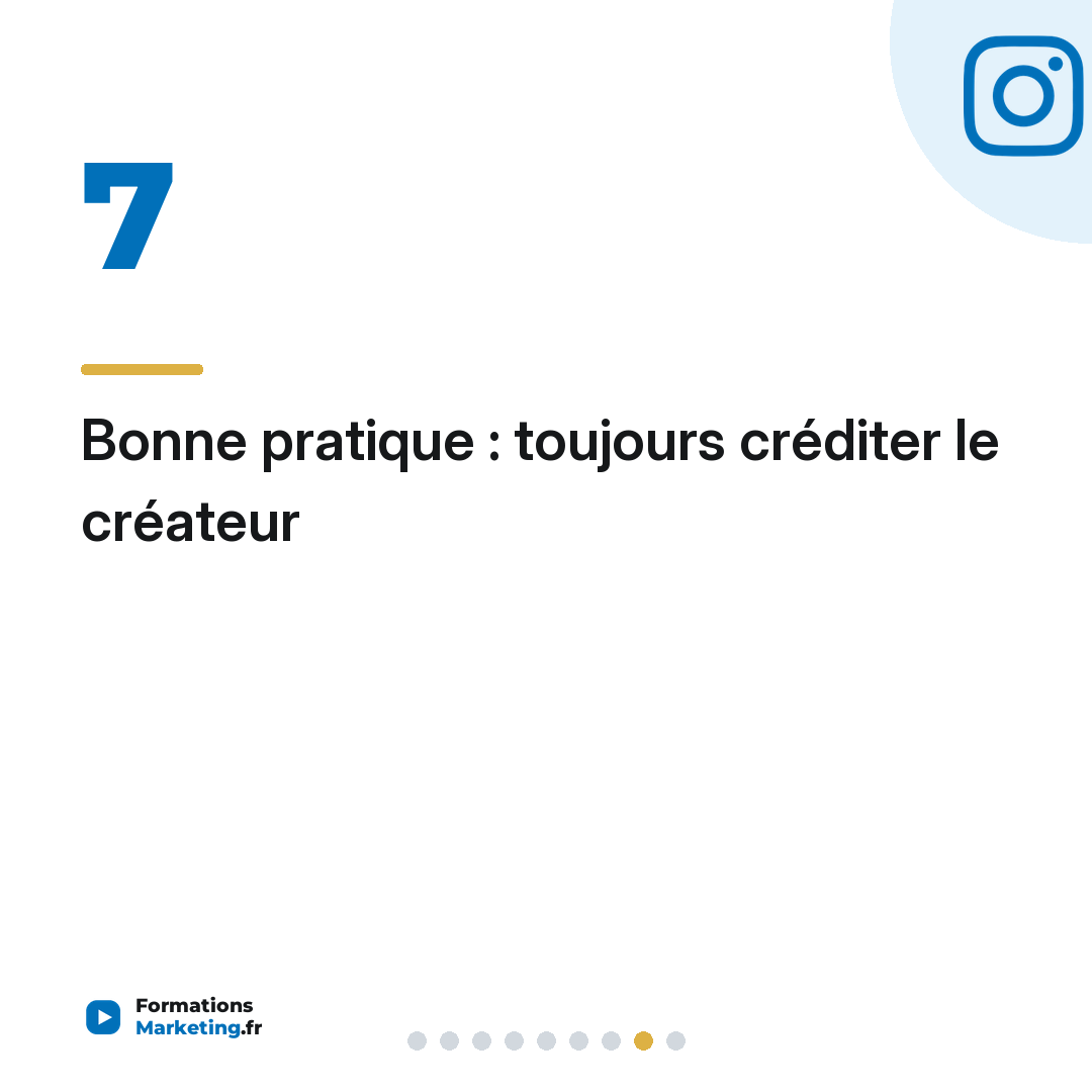 Bonne pratique : toujours créditer le créateur