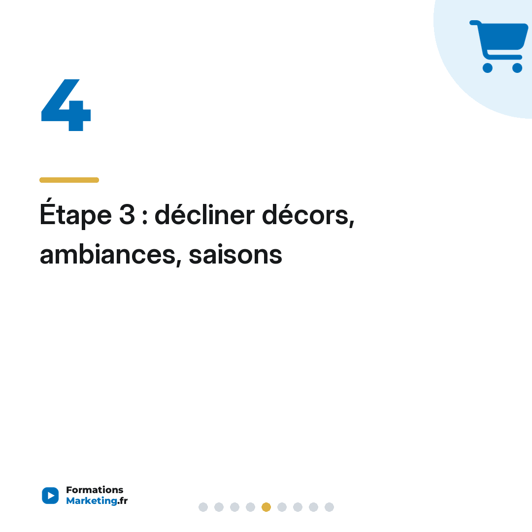 Étape 3 : décliner décors, ambiances, saisons