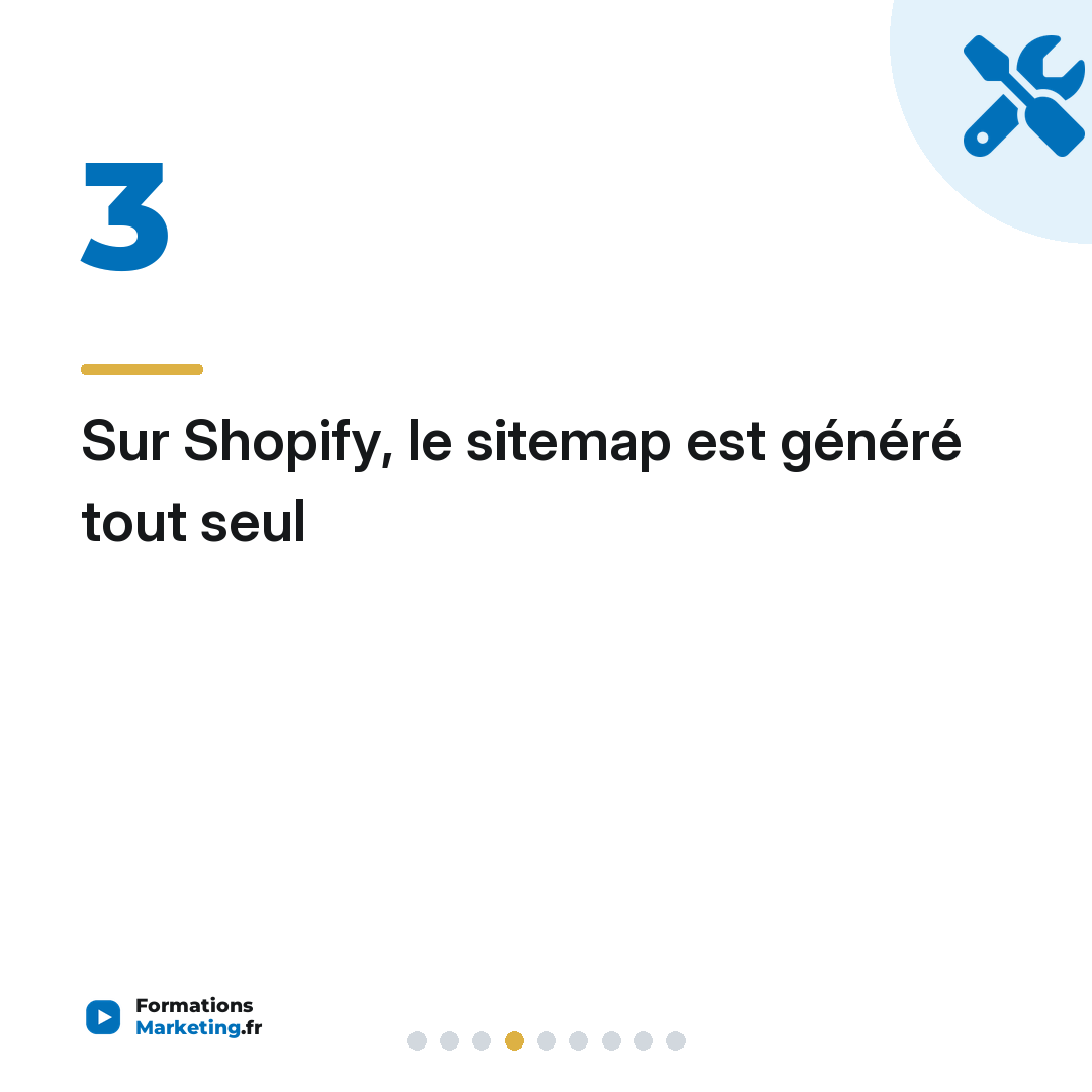 Sur Shopify, le sitemap est généré tout seul