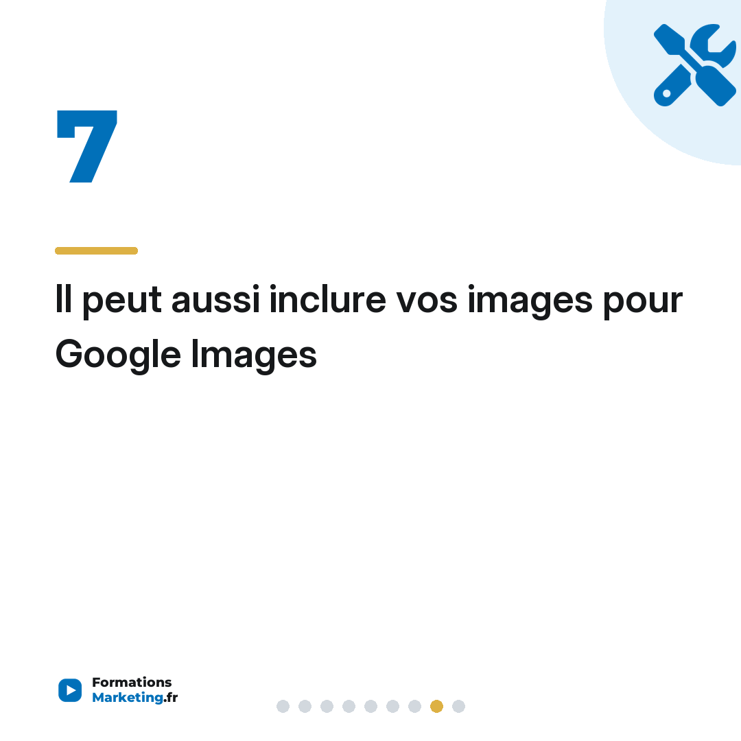 Il peut aussi inclure vos images pour Google Images