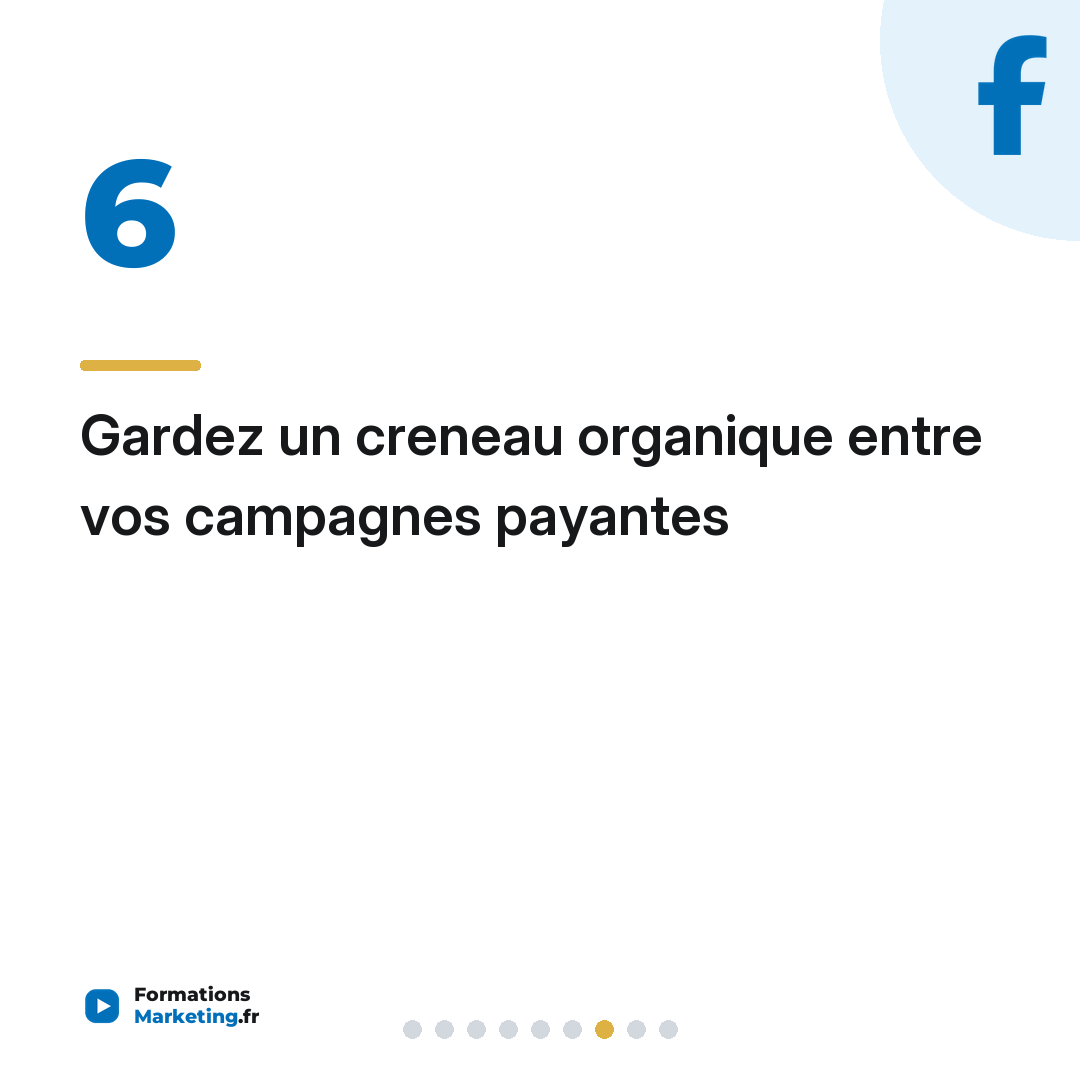 Gardez un creneau organique entre vos campagnes payantes