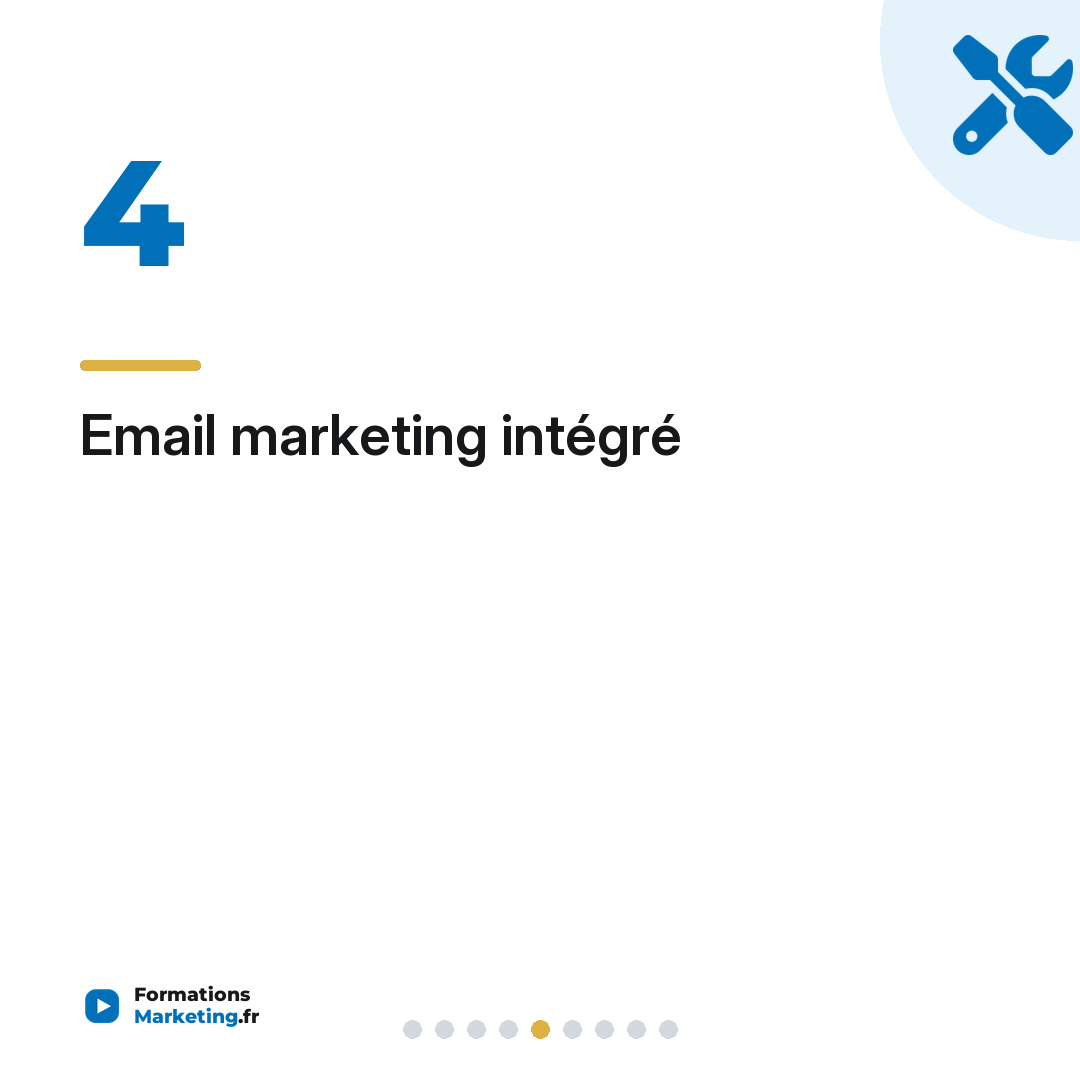 Email marketing intégré