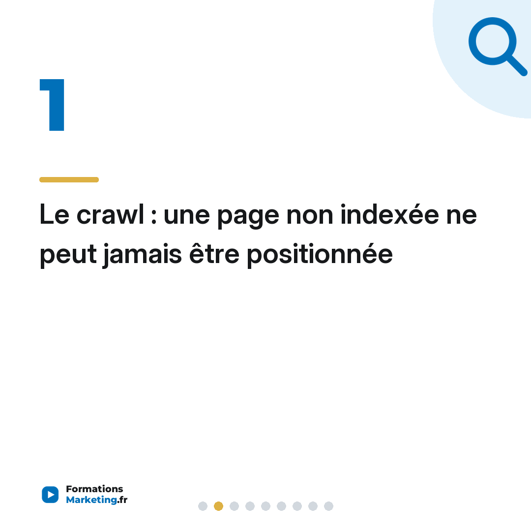 Le crawl : une page non indexée ne peut jamais être positionnée