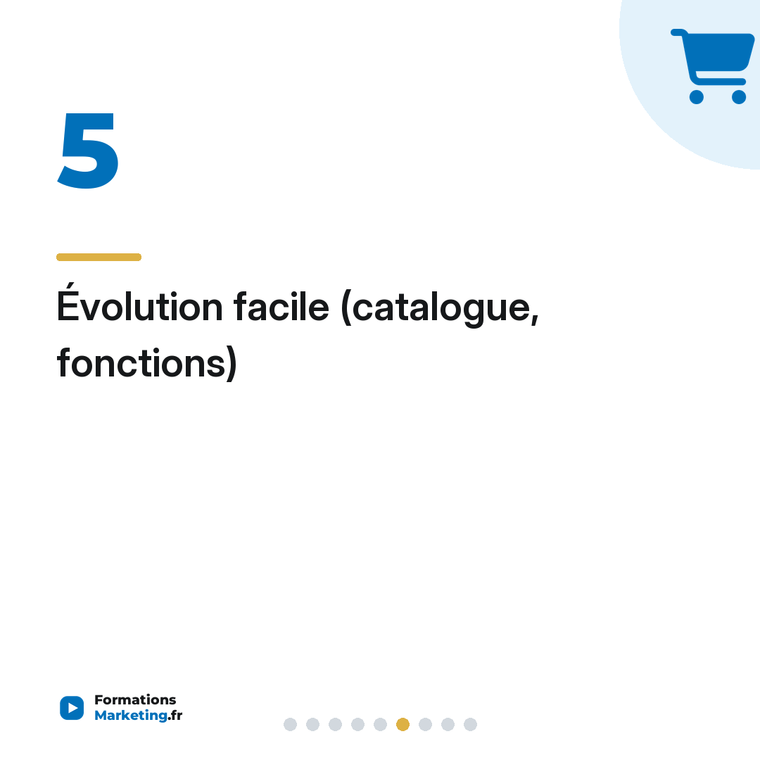 Évolution facile (catalogue, fonctions)