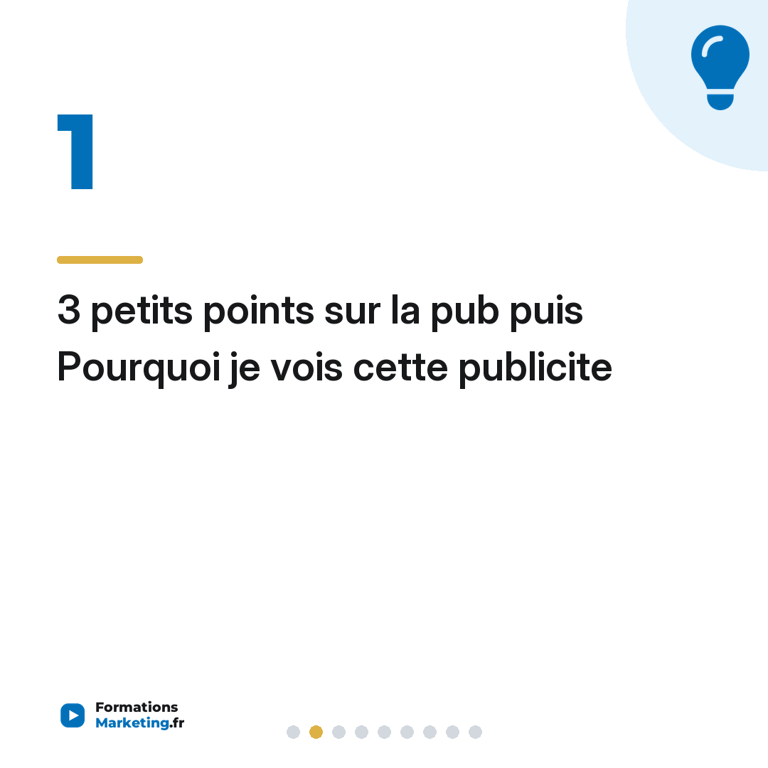 3 petits points sur la pub puis Pourquoi je vois cette publicite