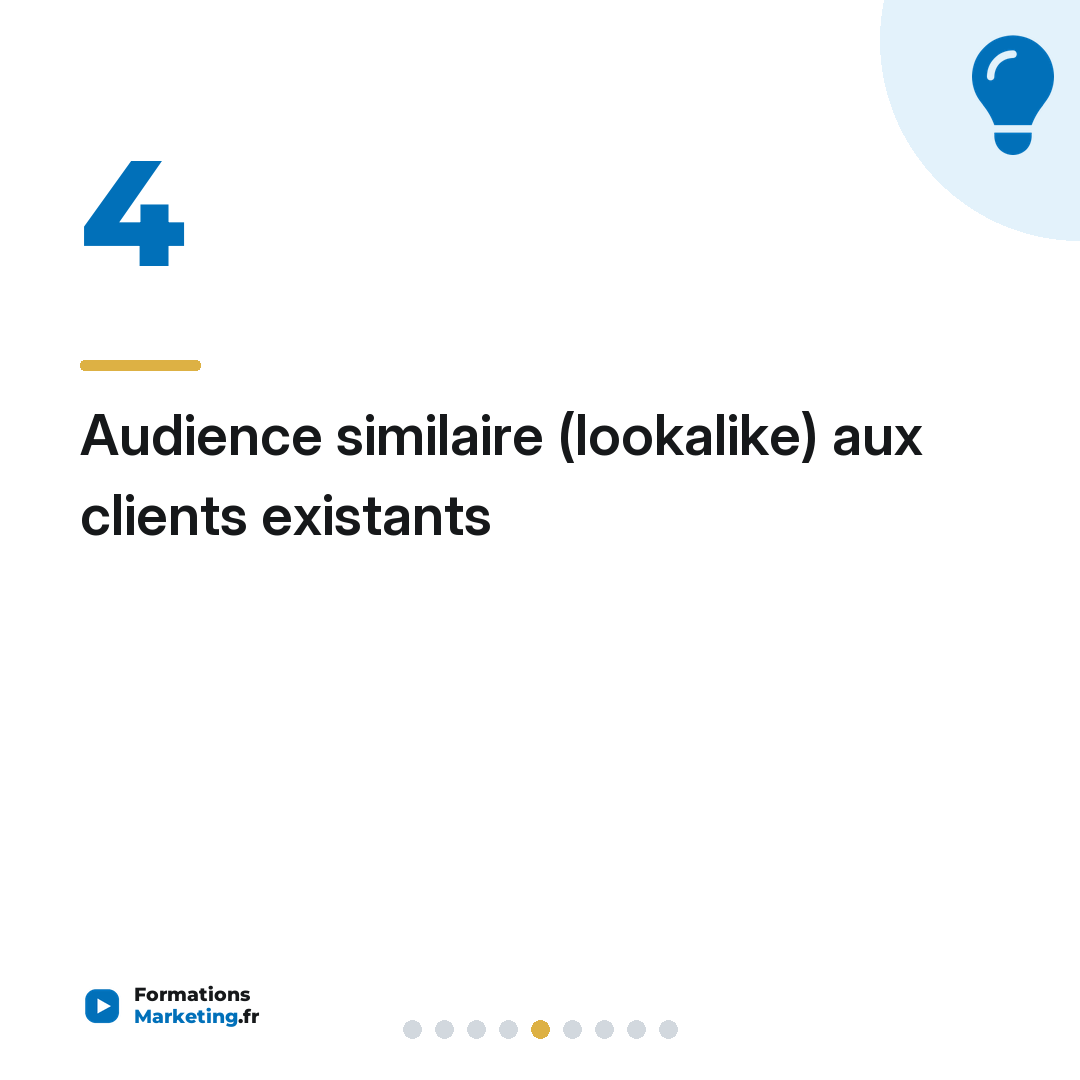 Audience similaire (lookalike) aux clients existants
