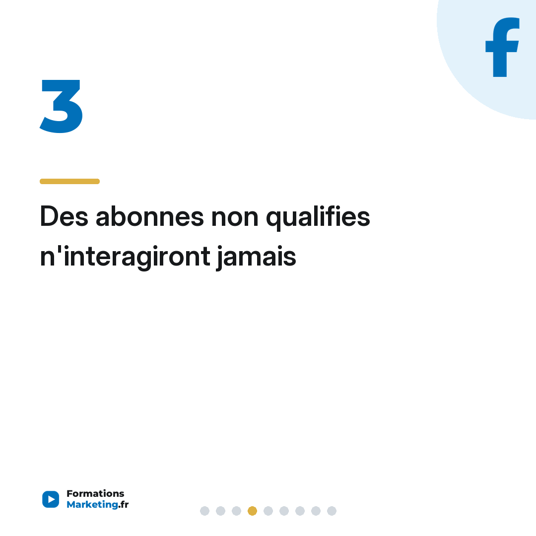 Des abonnes non qualifies n'interagiront jamais