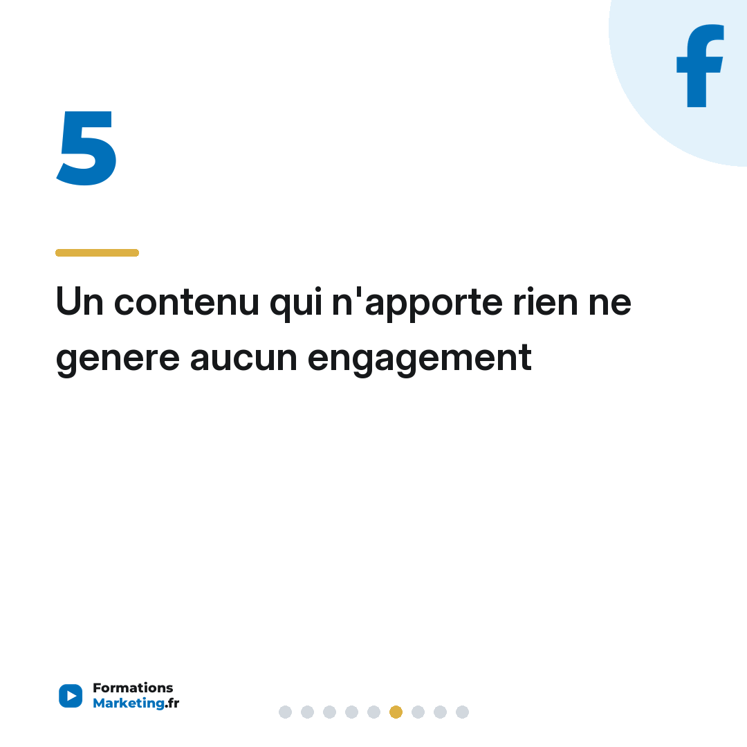 Un contenu qui n'apporte rien ne genere aucun engagement