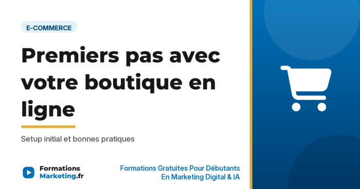 premiers pas vignette Premiers pas avec votre boutique en ligne : Setup initial et bonnes pratiques - formationsmarketing.fr
