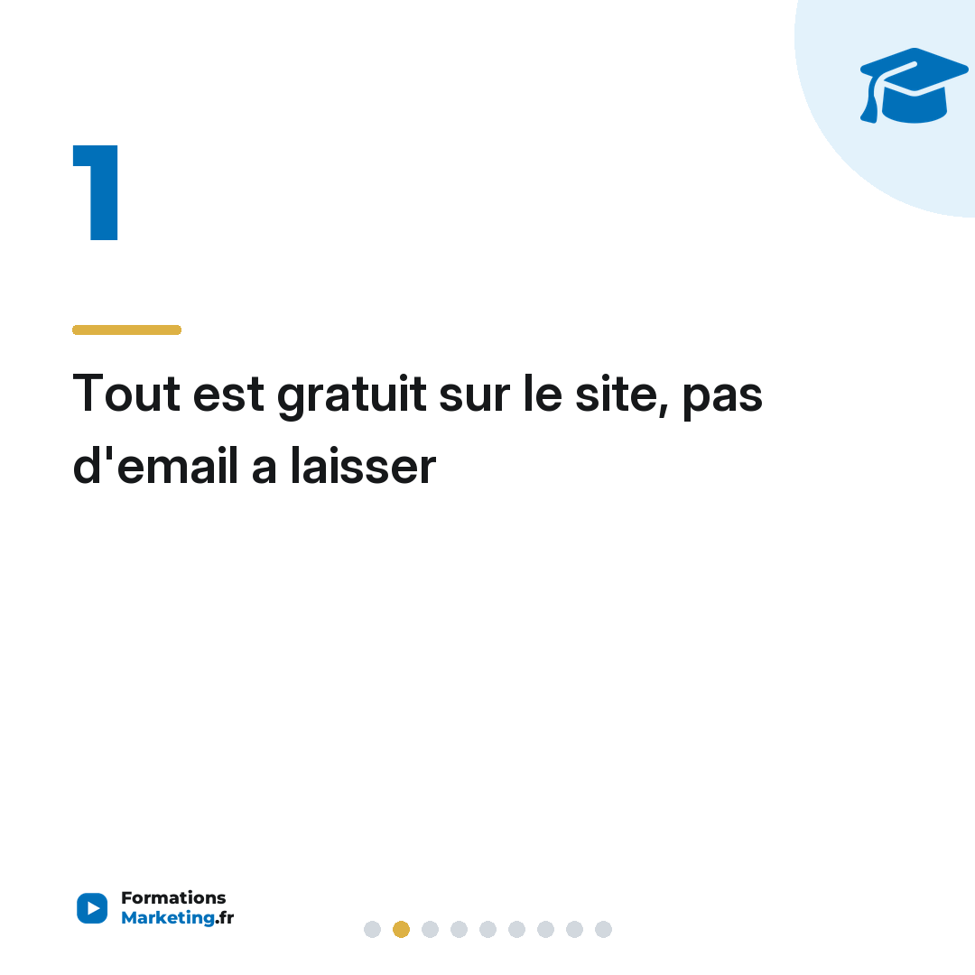 Tout est gratuit sur le site, pas d'email a laisser