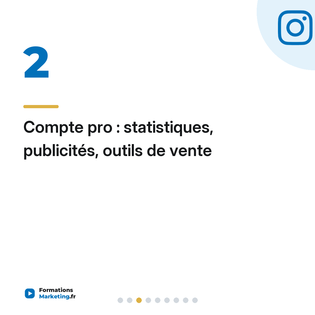 Compte pro : statistiques, publicités, outils de vente