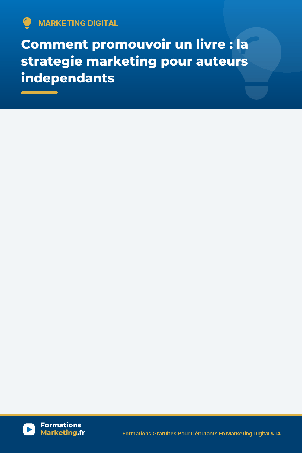 Promouvoir un livre : page de vente optimisee, liste email construite avant la sortie, contenu regulier utile, avis des les premiers jours