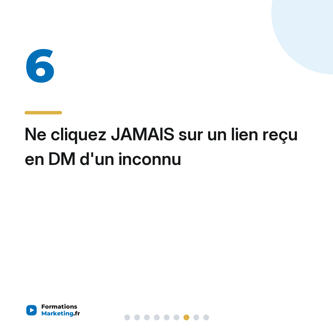 Ne cliquez JAMAIS sur un lien reçu en DM d'un inconnu