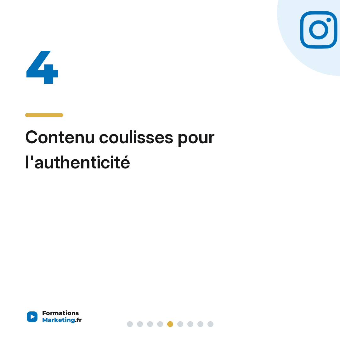 Contenu coulisses pour l'authenticité
