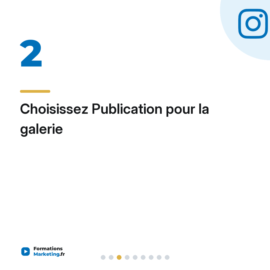 Choisissez Publication pour la galerie