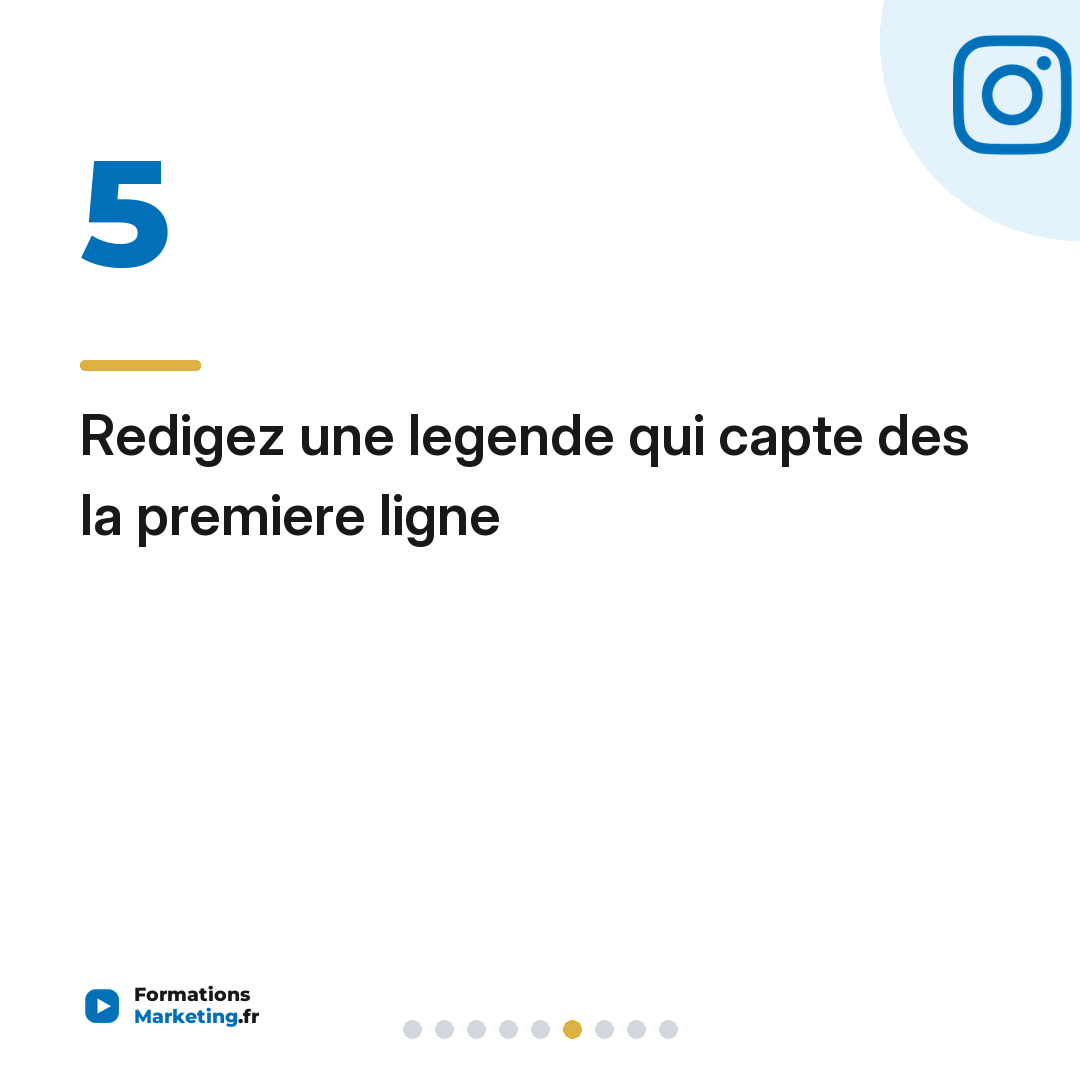 Redigez une legende qui capte des la premiere ligne