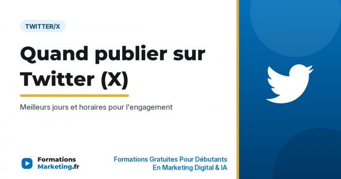 Quand publier sur Twitter X, meilleurs jours et horaires - formationsmarketing.fr
