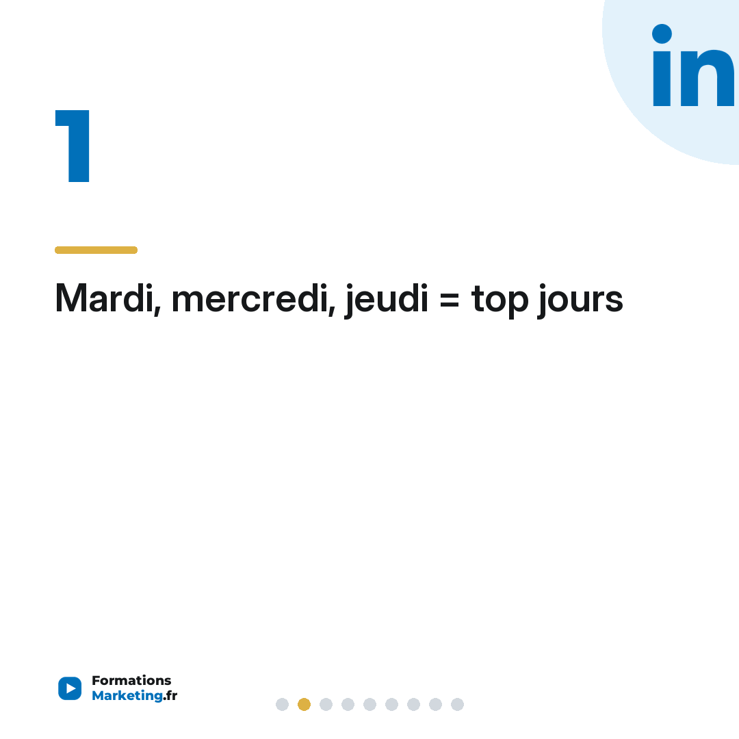Mardi, mercredi, jeudi = top jours