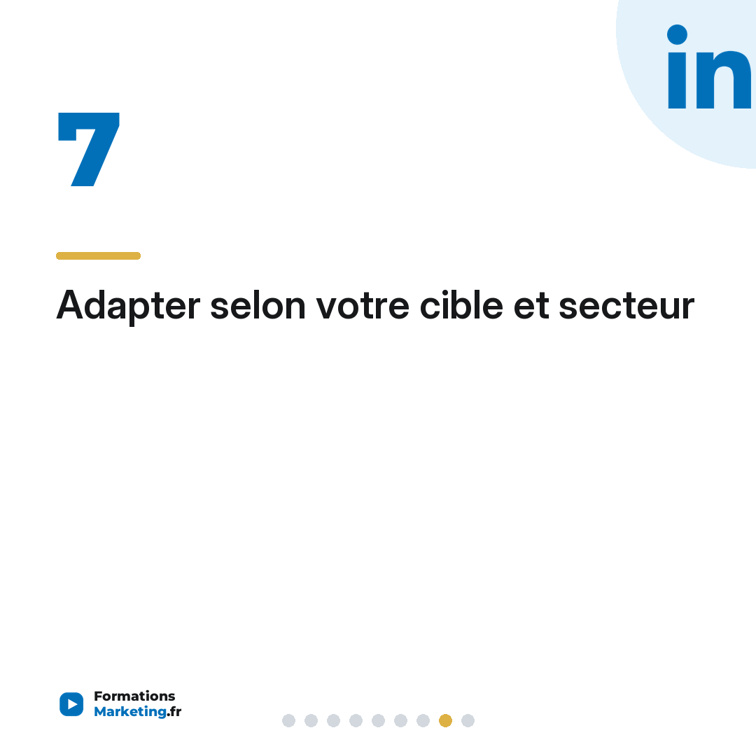Adapter selon votre cible et secteur