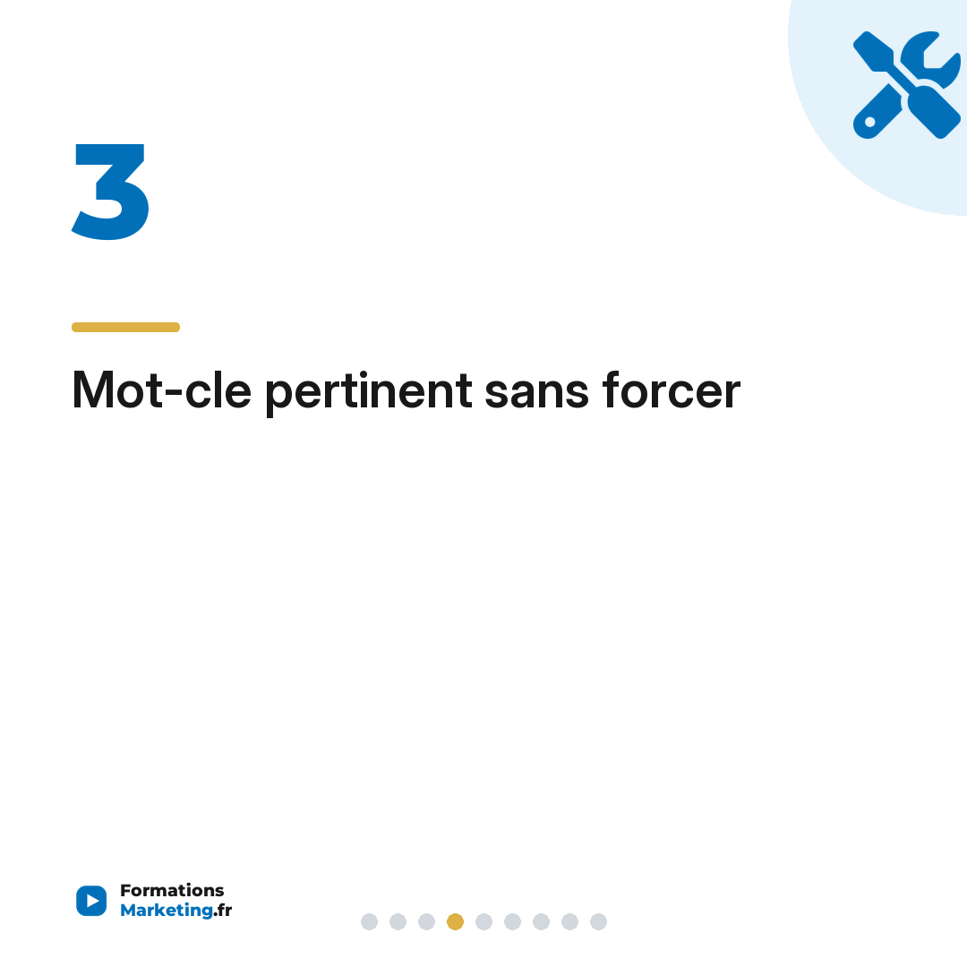 Mot-cle pertinent sans forcer