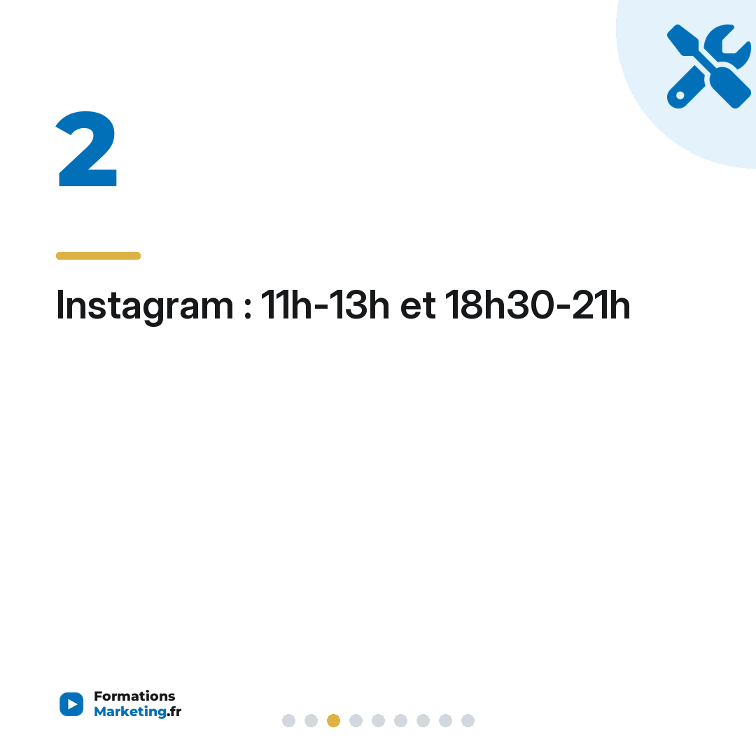 Instagram : 11h-13h et 18h30-21h