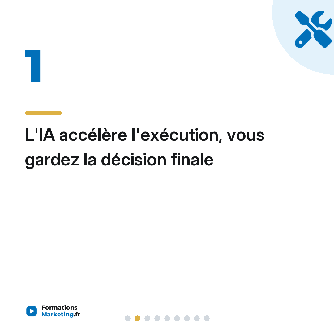 L'IA accélère l'exécution, vous gardez la décision finale