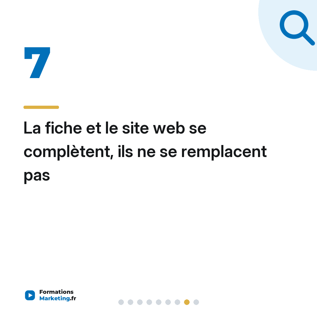 La fiche et le site web se complètent, ils ne se remplacent pas