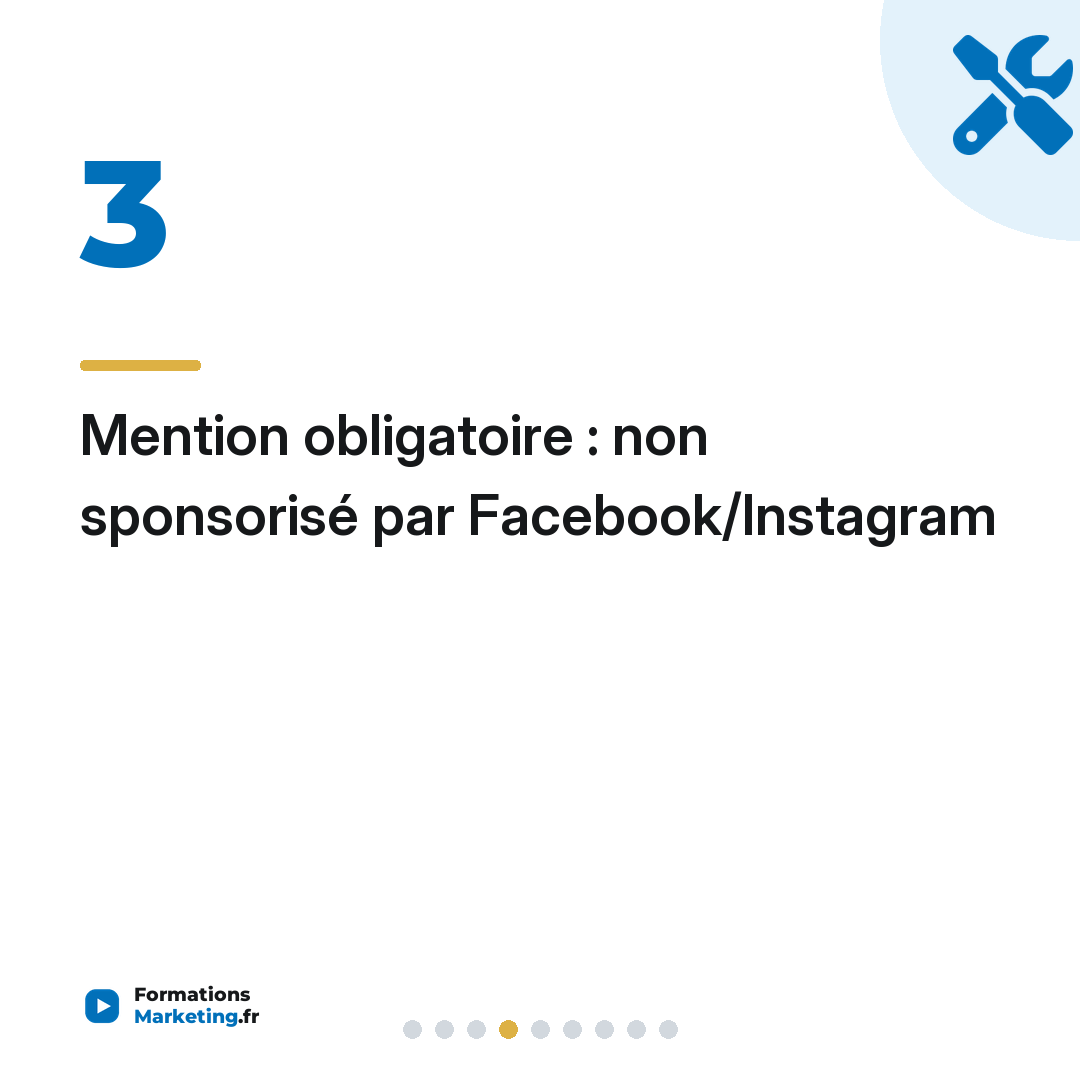 Mention obligatoire : non sponsorisé par Facebook/Instagram