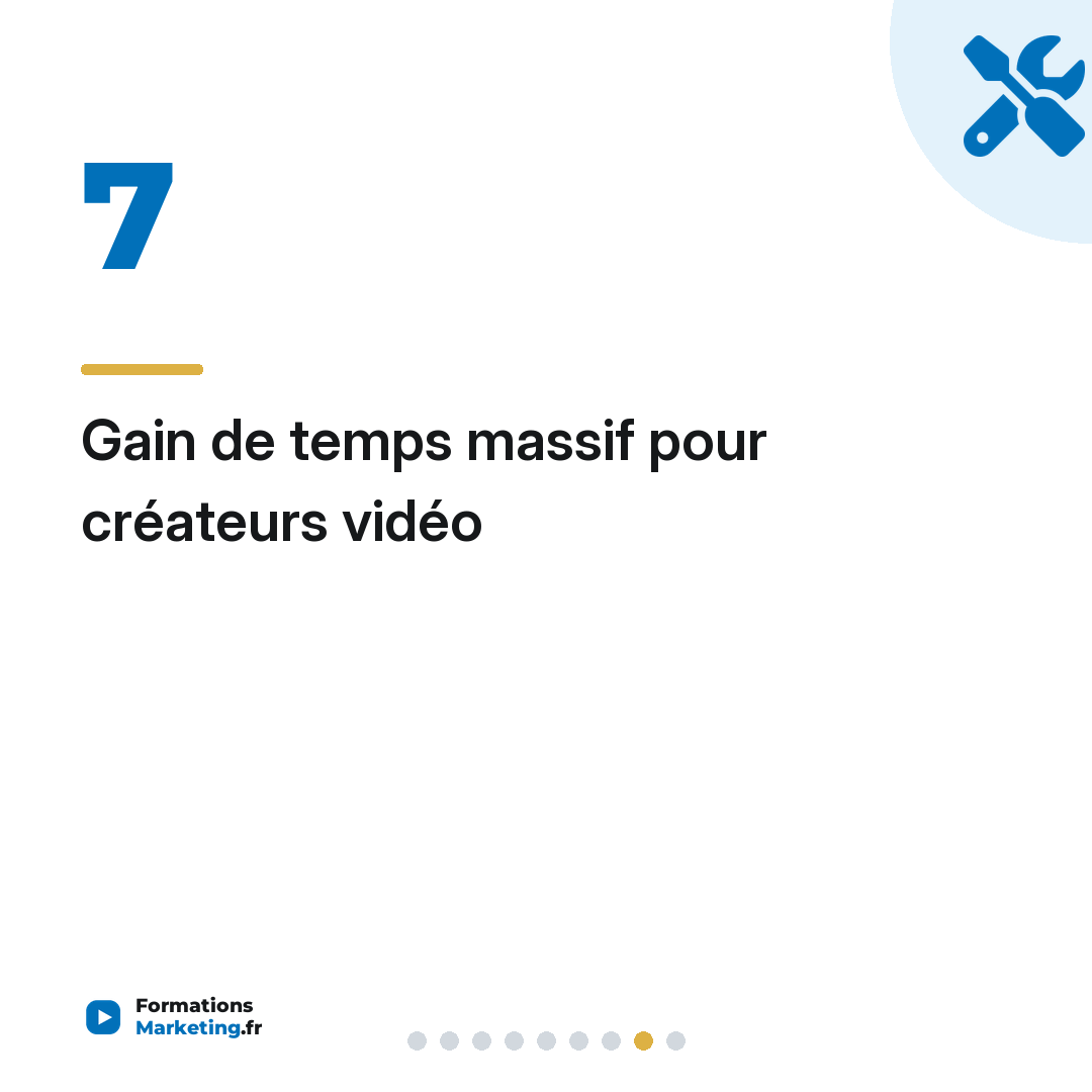 Gain de temps massif pour créateurs vidéo
