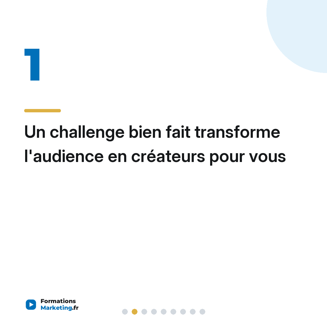Un challenge bien fait transforme l'audience en créateurs pour vous